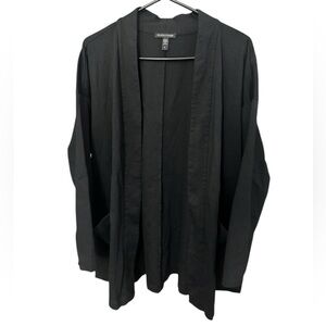 Eileen Fisher Organic Cotton  Black Cardigan Size 1X